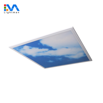 36W-40W 600X600 ปิดภาคเรียน 3D Blue Sky Cloud LED Pane