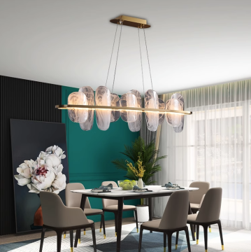 Modern Simple Nordic Art Glass Chandelier for Living Room