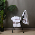 Yarn Dyed material customized design white hand towel