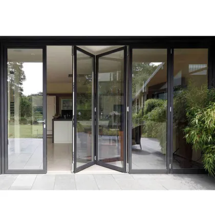 Lingyin Construction Materials Ltd House building aluminium folding sliding glass doors Interior Apartment Door