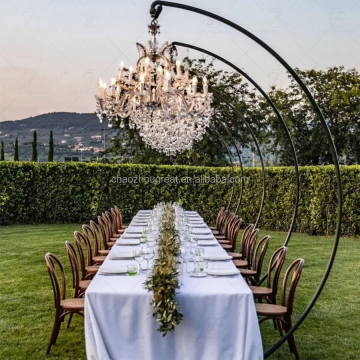 2.4m/3m Metal Chandelier Hanger Half Circle Wedding Arch Backdrop Stand