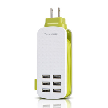 Chargeer Perjalanan USB Universal kanthi 6 USB Port