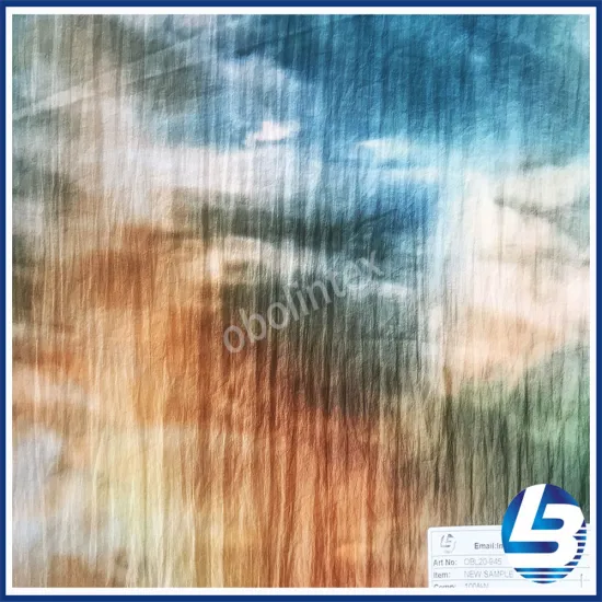 OBL20-945 Nylon Taffeta Foil Print Fabric For Down Coat