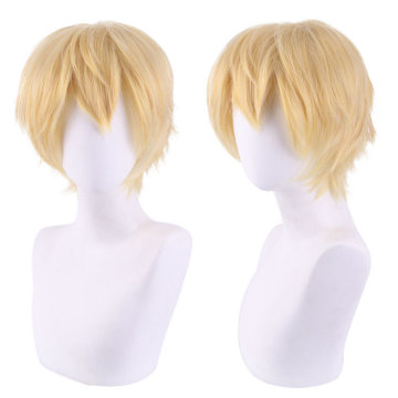 30cm Short Synthetic Heat Resistant Yellow Cosplay Wig - Denji from Chainsaw Man