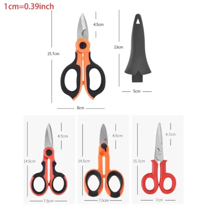 2/1 High Carbon Steel Scissors Household Shears Tools Electrician Scissors Tools D08D