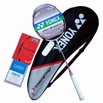 Badminton Rackets from Yonex, Customized Printings are Accepted