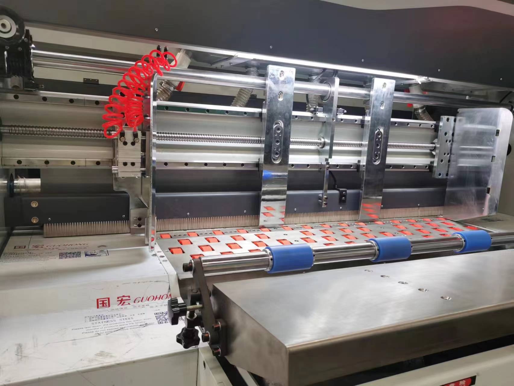 three color printing slotting machine