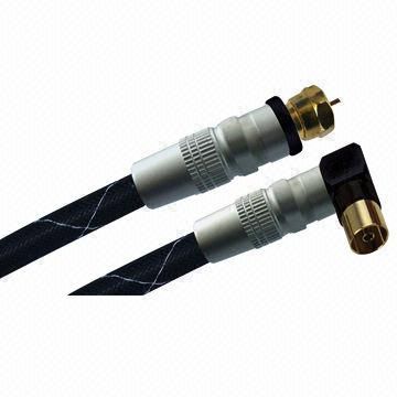 RF coaxial cable assemblies, male to angle female, full metal shell with sleeves