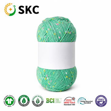 Marca OEM ODM SKC acrílico misturado de alta tenacidade Eco-Friendly Anti-Pilling Slub Fio 21s Cachecol de tricô fiado em anel