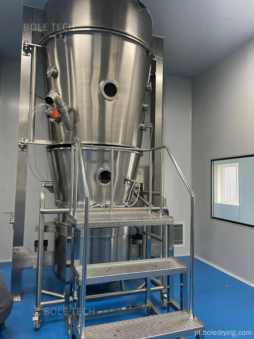 Máquina de revestimento Wurster Farmaceutical Fluidized Bed Ocater Wurster