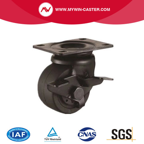 Low Gravity Plate Swivel Nylon Caster with Side Lock