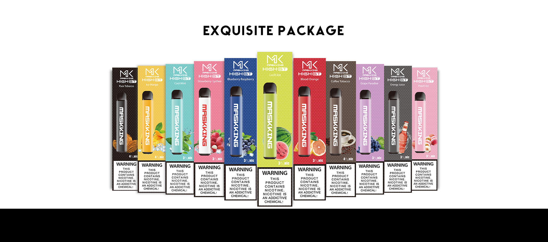 Maskking High2.0 12 Flavours Nic Salt voorgevulde Vape