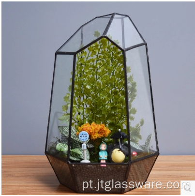 Vasos de vidro Geométrico de vidro transparente de terrário