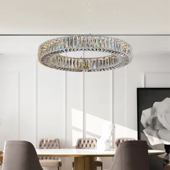 Classic modern design circle K9 crystal pendant lamp