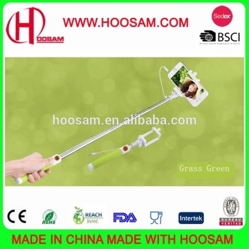 Wired mini pocket selfie stick, hotsale monopod selfie stick 2015