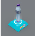 Exibição de levitação de garrafas de água mineral