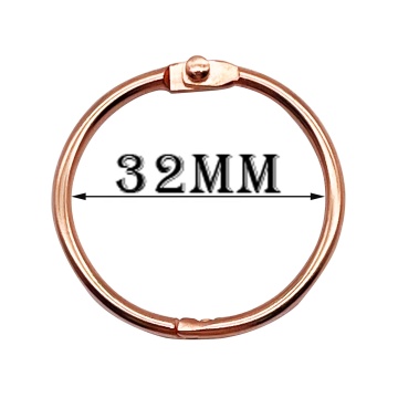 Rose Gold Book Binder Rings: Custom Logo, Durable Stainless Steel Loose Leaf Binders at Low Price