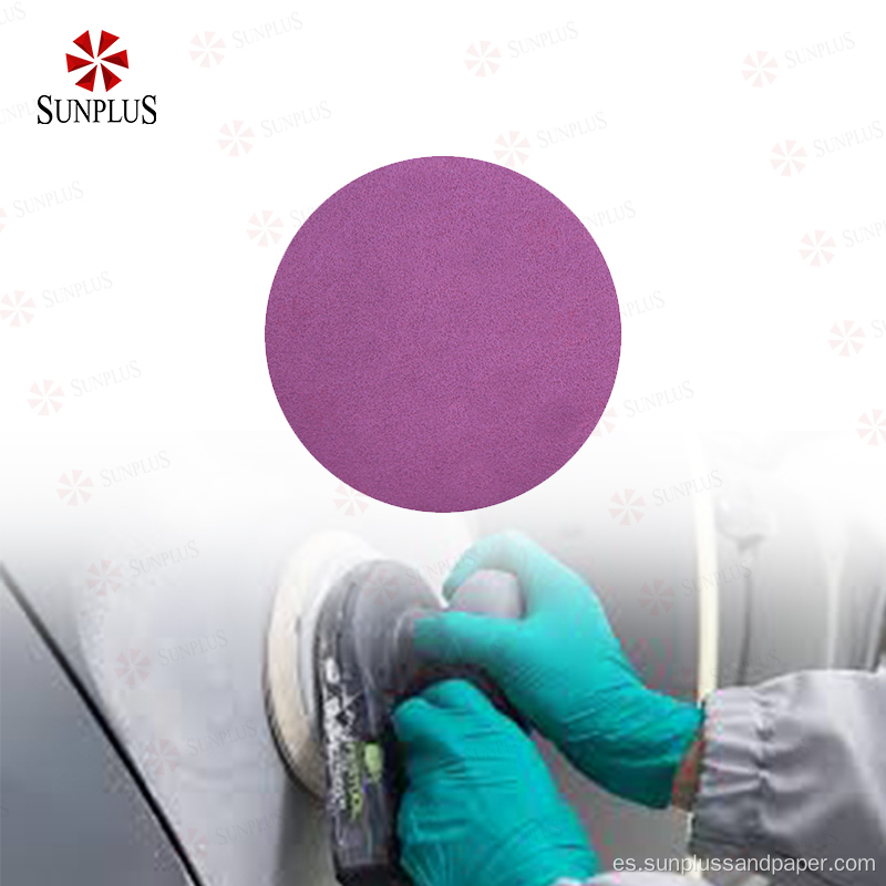 Disco de lijado de película de cerámica púrpura para pintura automática