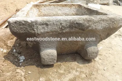 square stone planter ancient stone flower pot landscpaing