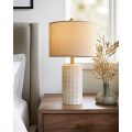 Ceramic Table Lamp with Linen Shade