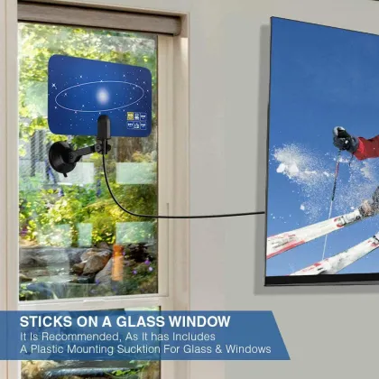 1080p HD UHF/VHF Indoor TV Antenna with F Connector