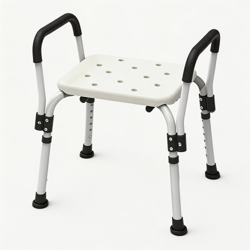 كرسي حمام ثابت لا يتزعزع بوزن 300 رطل، قابل للطي ولا ينزلق