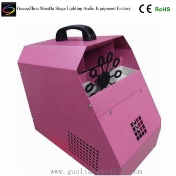 150W Remote Control Pink Color Double Wheel Bubble Machine