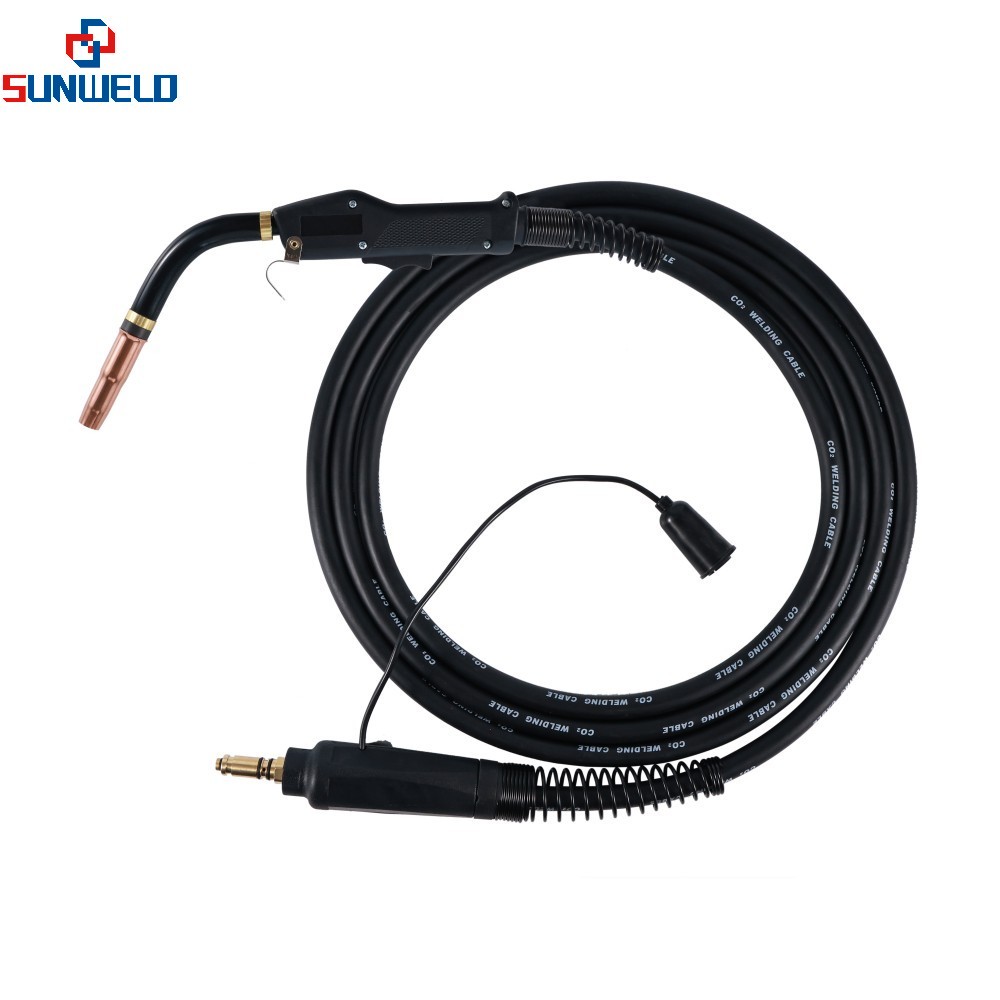 TW4 Gun Tube Flexible MIG GUN Tweco Connector & XL Rear Handle & Lincoln Control Plug
