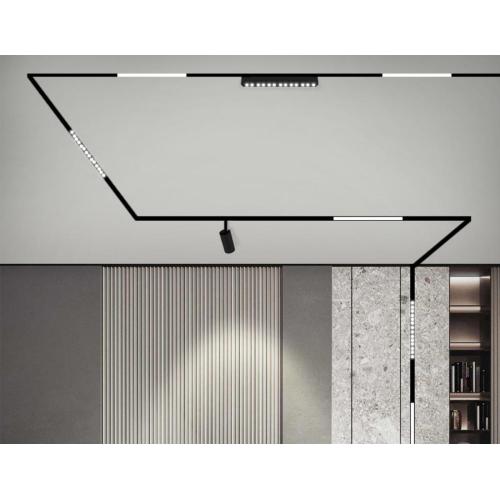 48V Track light System Ceiling Hanging Suspended Recessed Dimmable Magnet Linear Spotlight Led Magnetic Track Light