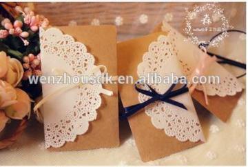 Latest Luxurious wedding invitation card laser cut greeting card