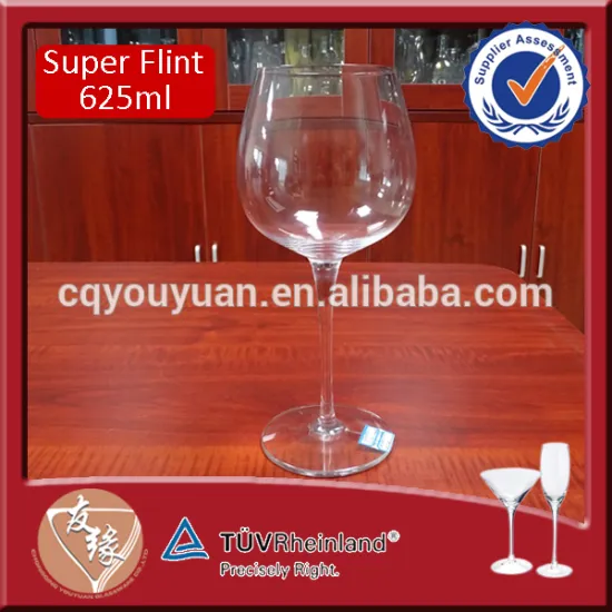 22oz beautiful long-stem wine cup glass toasting glasses crystal clear handblown wine glass cup