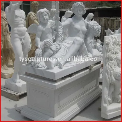 Reproduction famous people statue antique nude muscle old man with little angels sculptures