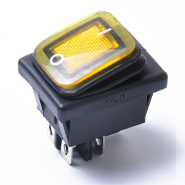 12V 15A Waterproof Rocker Switch with Lamp Light DPST for Car Boat