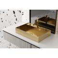 SUS304 Stainless Steel Handmade Gold Bathroom Sinks