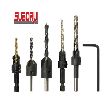 SUBORUI High Quality HSS Adjustable Countersink Wood Drill Bit for Woodworking Chamfering