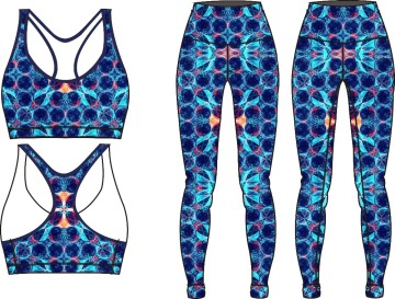 OEM sublimated women tight compression yoga set
