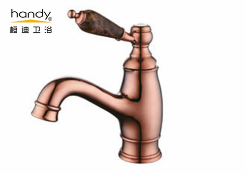 ʻO Rose Gold Jade Lever Basin Mixer Faucet