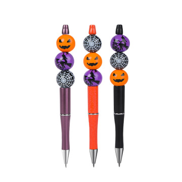 Großhandel Halloween-Themen Spaß revolvierende Perlen Kugelschreiber mit kreativem Studentenpinseldesign