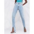 Women's Jeans Light Color With Split Legs