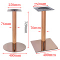 Rose Gold Round Bar Table Bases Stainless Steel