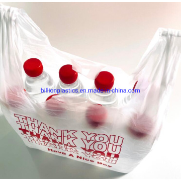 Wholesale Transparent Vest Custom Supermarket Plastic Shopping Custom Fruit Packaging Bag.