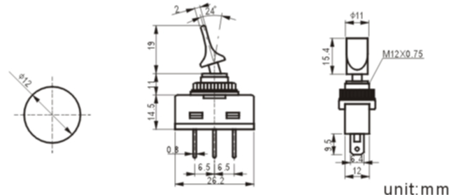 ASW-14-101-1 automotive switch