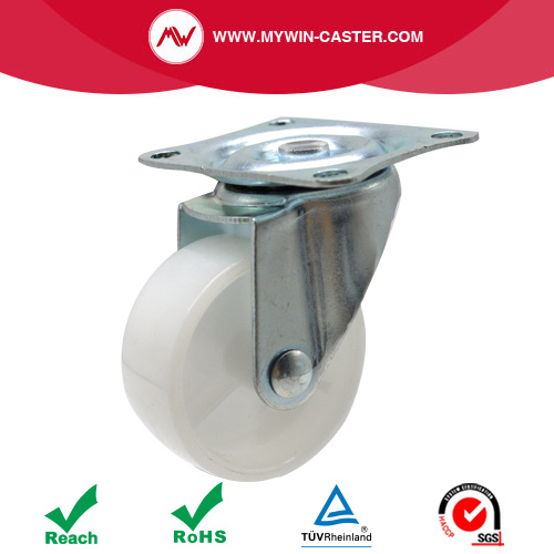 Plastic PP Swivel Caster Wheels , Zinc Plated Solid Caster Wheels