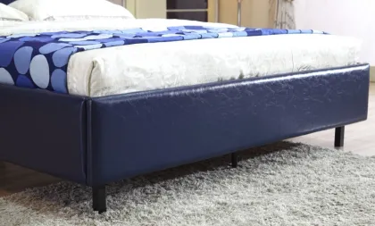 modern royal leather bed with high headboard