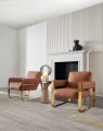 आधुनिक अमेरिकी शैली में रहने वाले कमरे फर्नीचर आर्मचेयर लक्जरी मानसिक चमड़े की कुर्सी