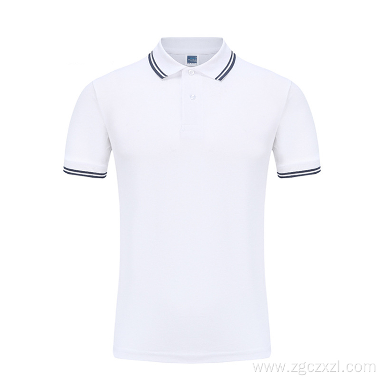 Men's Poly Cotton Short Sleeve Simple Polo Shirt