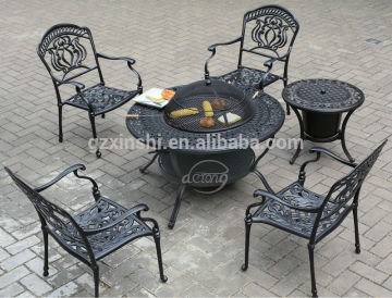 Cast aluminium garden furniture