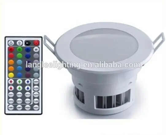 Colorful Down Light Remote Control 3W RGB LED Light