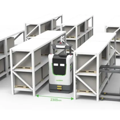 Warehouse Logistic Automatic Stacker Robot: 1.4 Tone Narrow Aisle Stacker AGV