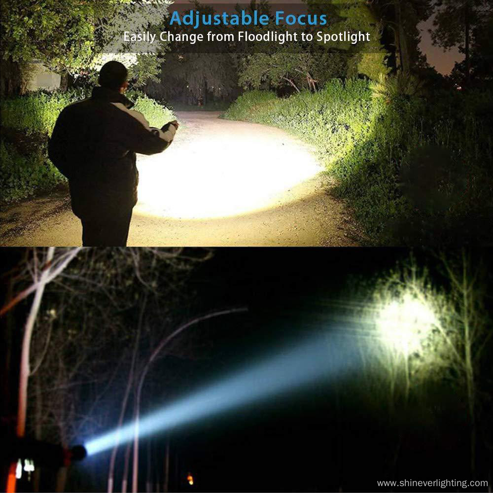 Zoomable Rechargeable Mini LED Sidelight Torch Flashlight